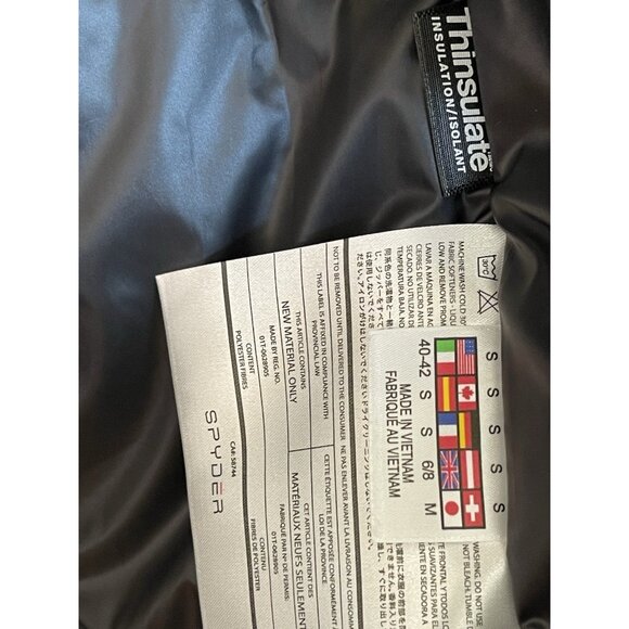 Spyder Parka Jacket Womens Size Small Black Hooded Full Zip Long Coat - Picture 9 of 10